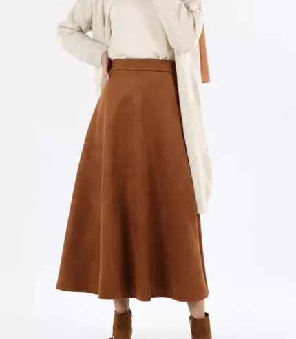 kadın süet etek – yumuşak dokulu şık tasarım