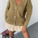 Oversize kadın triko hırka siyah – Kışlık koleksiyon